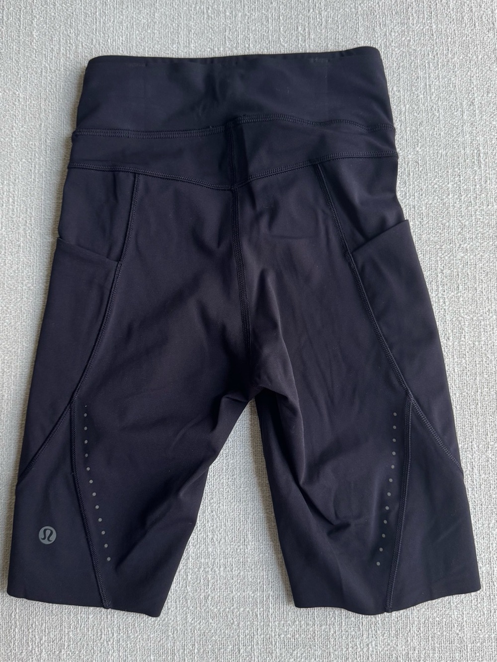 lululemon athletica Black Kids High-Waist Bike Shorts Side Pocket Sun UPF Shorts